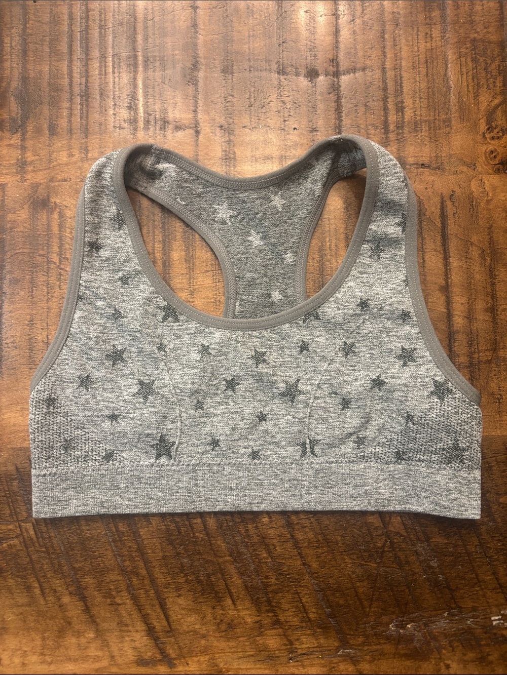 Cat & Jack girls Gray Star Racerback Sports Bra